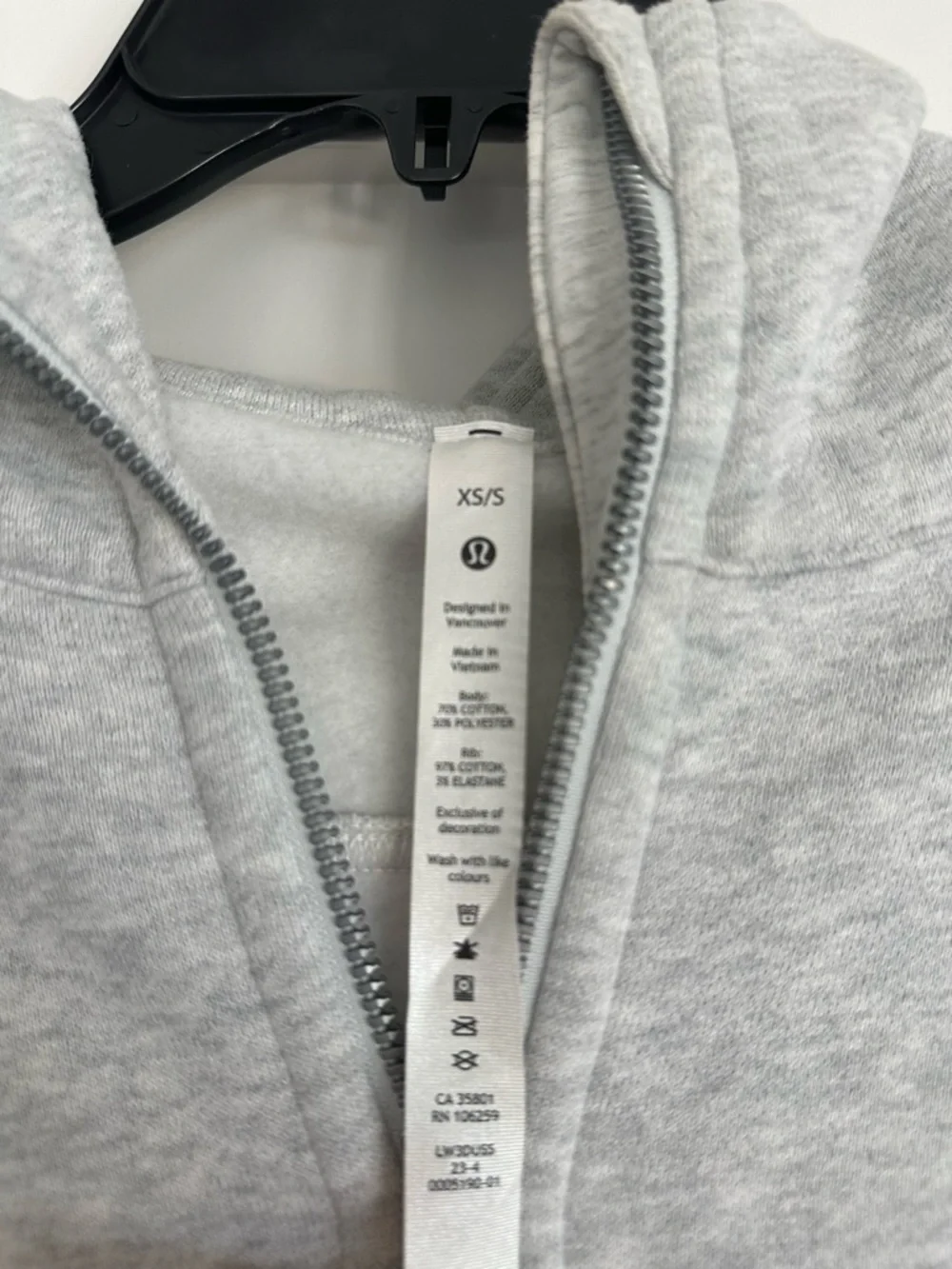 Lululemon Scuba Oversized 1/2 Zip Hoodie - Heathered Core Ultra Light Grey -XS/S